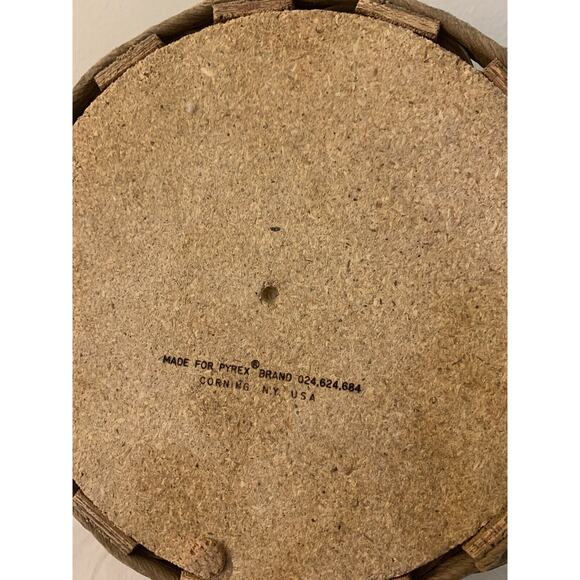 PYREX 024 2L Corning Amber Brown Glass Round Bowl Casserole Dish with Lid Basket - Picture 7 of 16